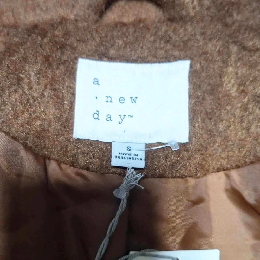 NWT  A new Day brown small pea coat